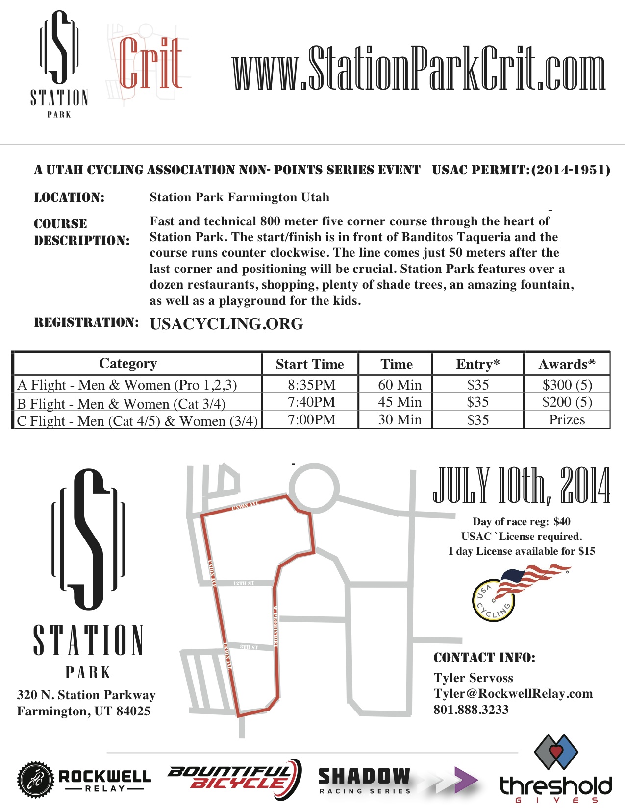 2014 station park crit flyer